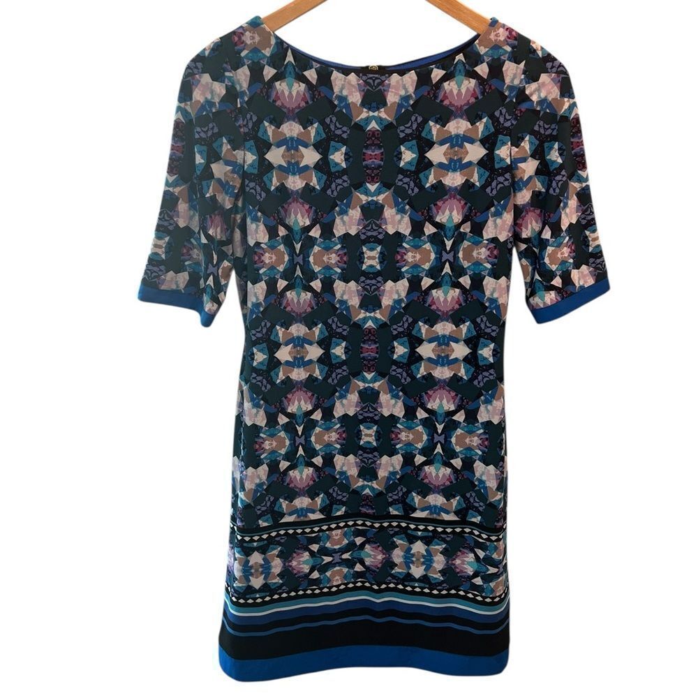 Eliza J Geometric Print Fit & Flare Dress Size 4